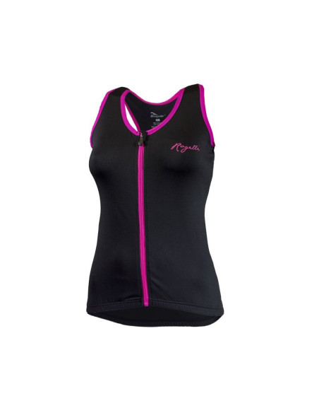 Rogelli top damski abbey czarno-różowy 2xl