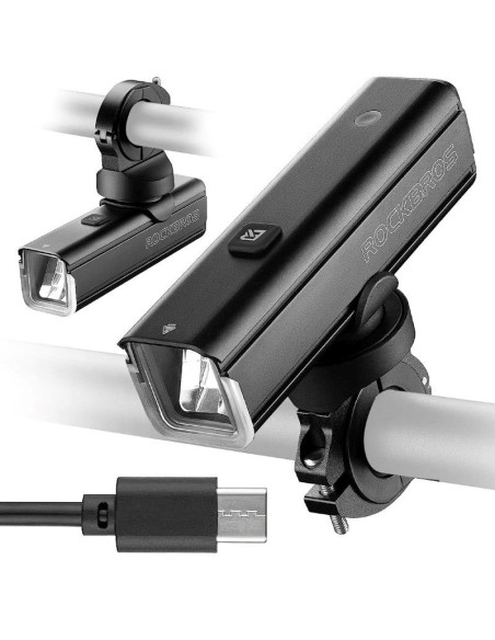 Rockbros lampka rowerowa przednia rhl1000 czarna