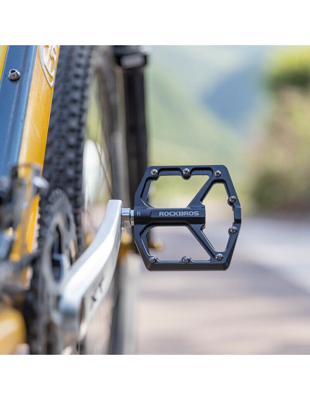 Rockbros pedały rowerowe platformowe czarne