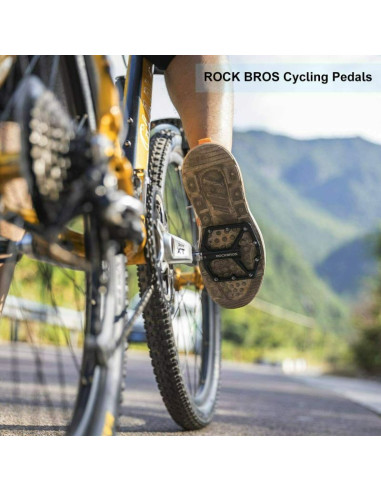 Rockbros pedały rowerowe platformowe czarne