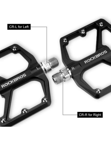 Rockbros pedały rowerowe platformowe czarne