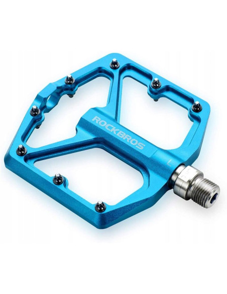 Rockbros pedały rowerowe platformowe niebieskie