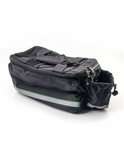 Sakwa na bagażnik rozkładana czarno zielona 20l