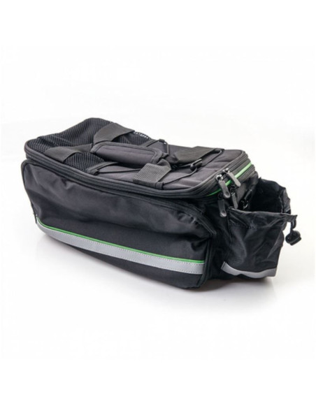 Sakwa na bagażnik rozkładana czarno zielona 20l