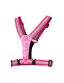 Rogelli kamizelka odblaskowa led różowa 2