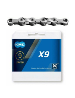 Kmc łańcuch x9 114 ogniw srebrny box