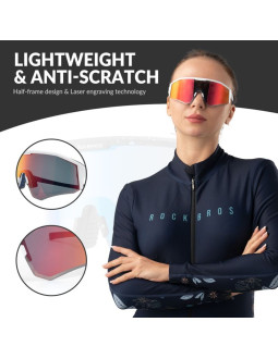 Rockbros okulary sporotowe sp297 różowe z polaryz. 2