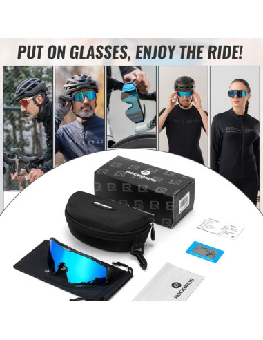 Rockbros okulary sporotowe sp297 różowe z polaryz.