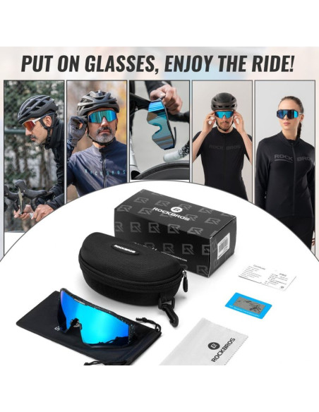 Rockbros okulary sporotowe sp297 różowe z polaryz.