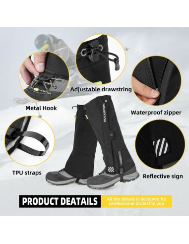 Rockbros wodoodporne stuptuty tt014 czarne s/m