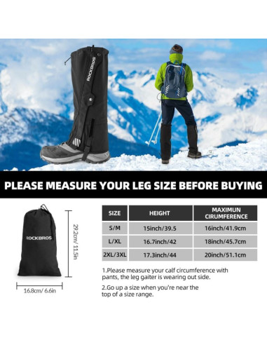 Rockbros wodoodporne stuptuty tt014 czarne s/m