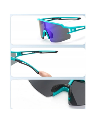 Rockbros okulary sportowe 10176 turkusowe