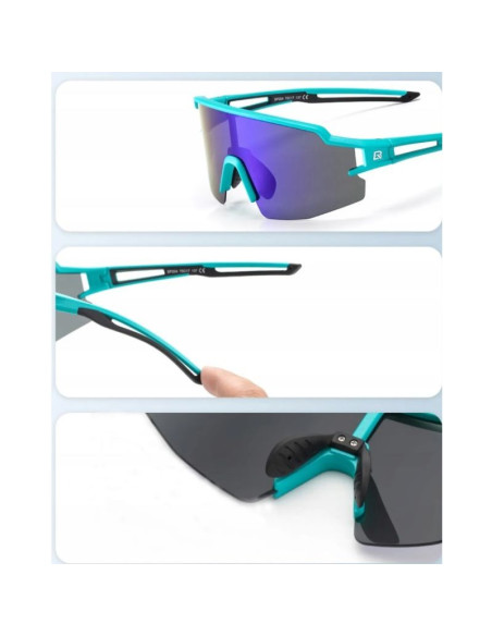 Rockbros okulary sportowe 10176 turkusowe