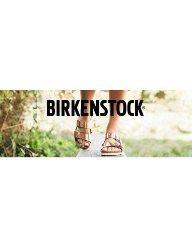Klapki damskie/męskie birkenstock arizona birko-flor nubuck stone regular szerokie szare (0151211)