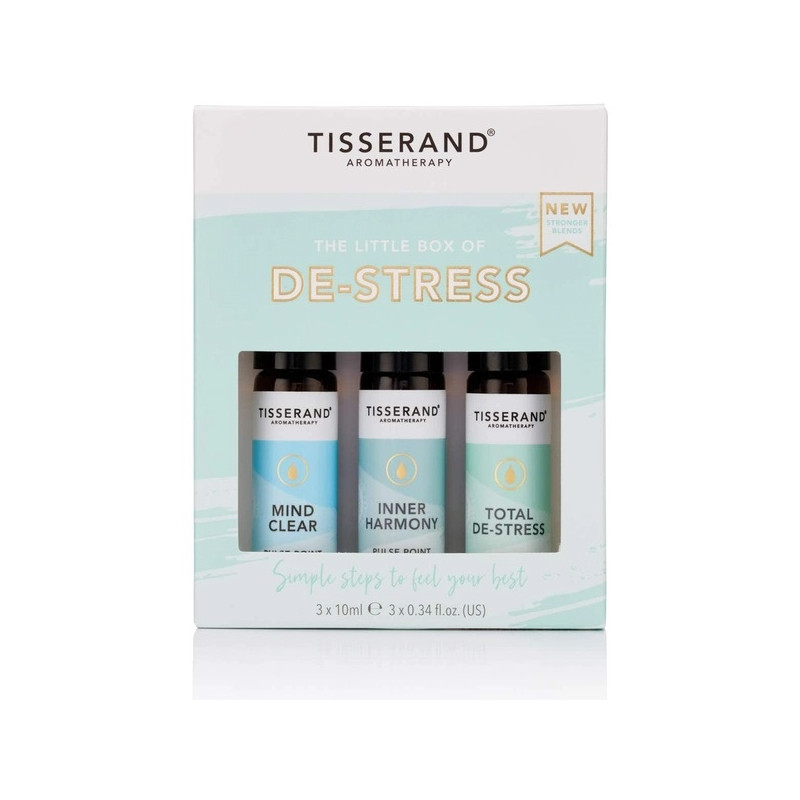 The Little Box of De-Stress - Zestaw olejków eterycznych roll-on na odprężenie (3 x 10 ml)