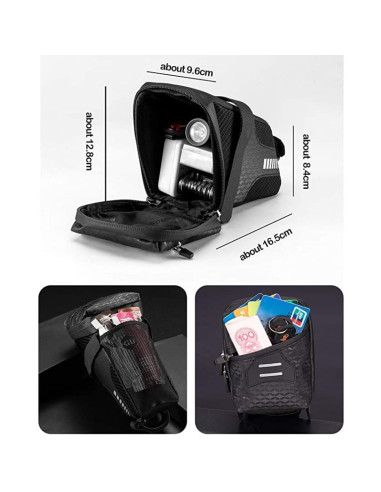 Rockbros torba podsiodłowa 1,5l, czarna