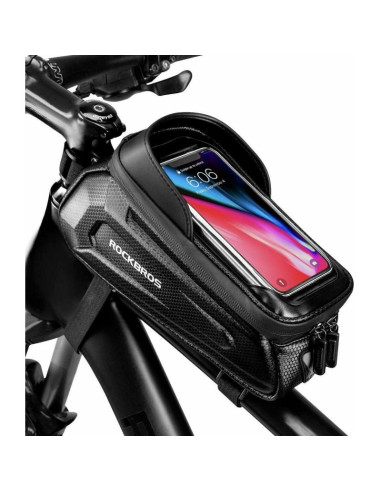 Rockbros torba na telefon na ramę, czarna