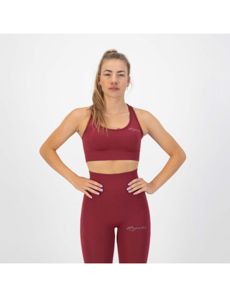 Rogelli stanik sportowy trinity bordowy m