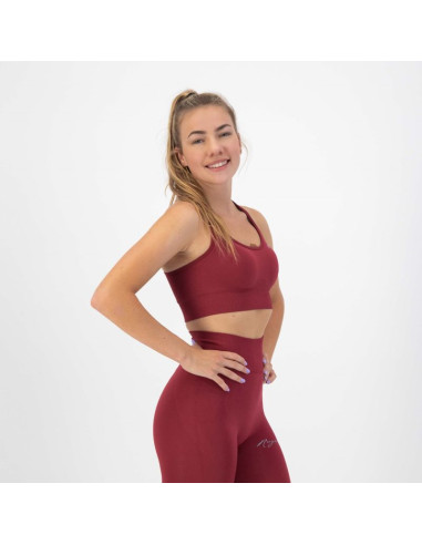 Rogelli stanik sportowy trinity bordowy m