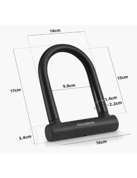 Rockbros zapięcie rowerowe rks610-bk czarne