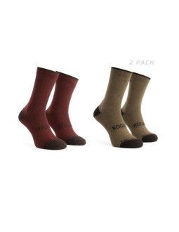 Rogelli skarpetki wool 2-pack bordo/brąz 44-47