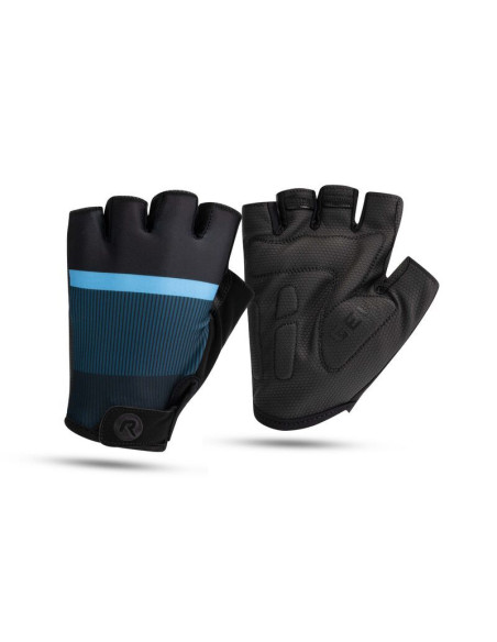 Rogelli rękawiczki hero ii czarno-niebieskie 2xl