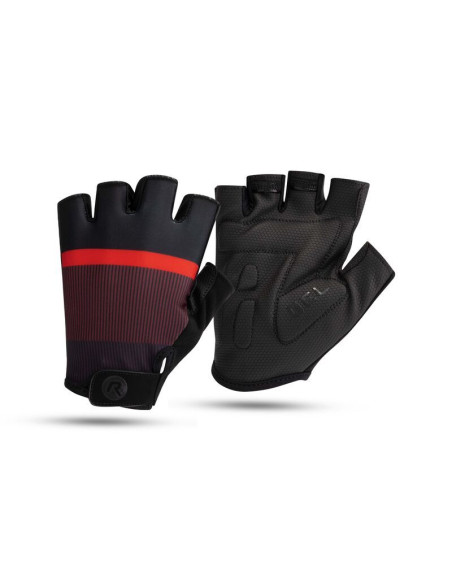 Rogelli rękawiczki hero ii czarno-bordowe 2xl