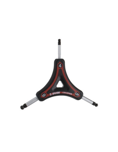 Unior trójstronny klucz imbusowy kulisty 4,5,6 us