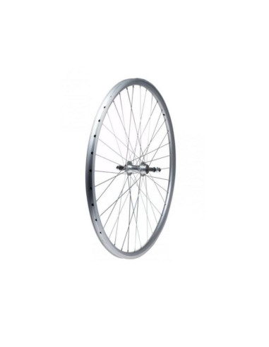Koło 24'' tył wolnobieg stożek o-srebrna/p-srebrna