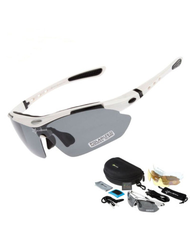 Rockbros okulary z polaryzacją 5 szkieł white