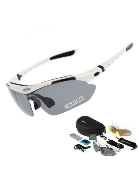 Rockbros okulary z polaryzacją 5 szkieł white