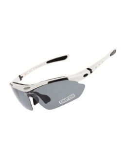 Rockbros okulary z polaryzacją 5 szkieł white 2