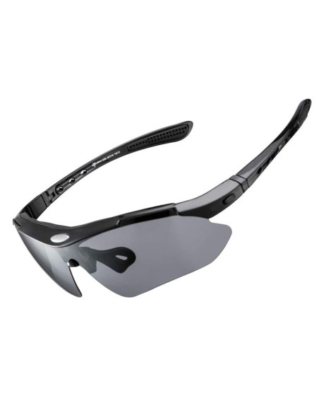 Rockbros okulary z polaryzacją 5 szkieł czarne