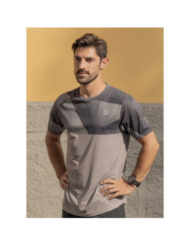 Rogelli koszulka do biegania rush beżowa 2xl