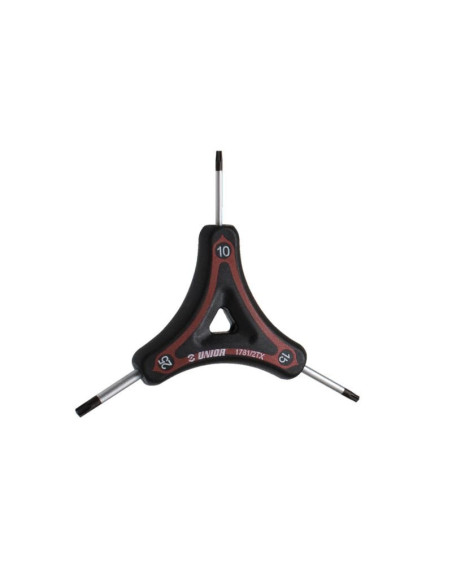 Unior trójstronny klucz torx 10,15,25 us