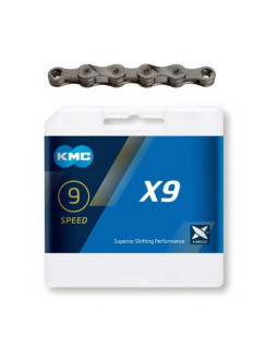 Kmc łańcuch x9 114 ogniw szary box