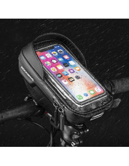Rockbros torba na telefon na kierownicę, czarna 2