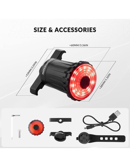 Rockbros lampka rowerowa tylna