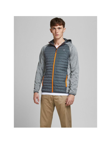 Jack&jones kurtka pikowana jjemulti quilted jacket 12182242 grey melange/set-in sle