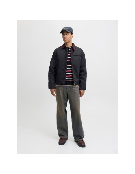 Jack&jones kurtka pilotka jornorrebro worker jacket 12282903 black/corduroy c