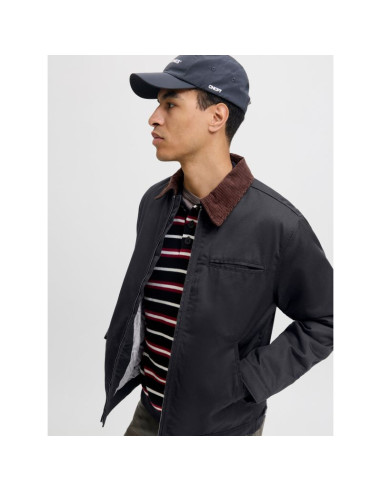 Jack&jones kurtka pilotka jornorrebro worker jacket 12282903 black/corduroy c