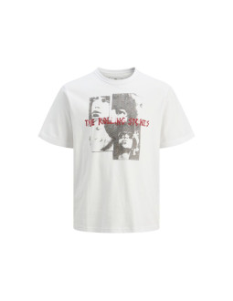 Jack&jones t-shirt rolling stones jprblustones ss tee 12284292 white