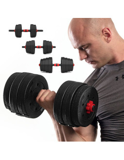 Sztangielki-sztanga  2w1 sgp30 hms 30 kg 2