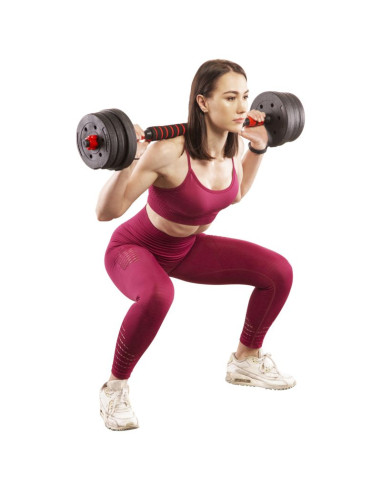 Sztangielki-sztanga  2w1 sgp30 hms 30 kg