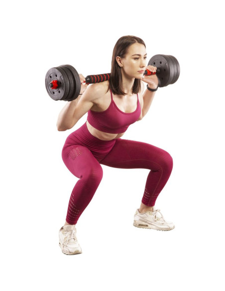 Sztangielki-sztanga  2w1 sgp30 hms 30 kg