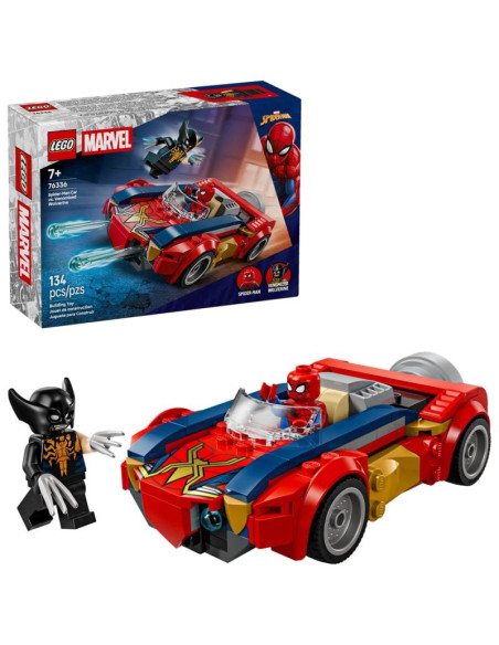 Lego marvel super heroes 76336 wolverine jako venom i samochód spider-mana