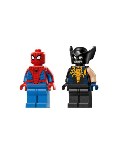 Lego marvel super heroes 76336 wolverine jako venom i samochód spider-mana