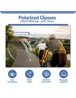 Rockbros okulary sportowe 0089 srebne polaryzacja 2