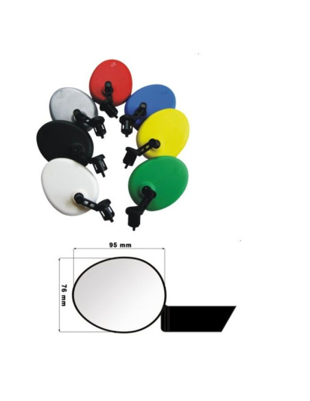 Lusterko wpuszczane w kierownicę ajs czarne