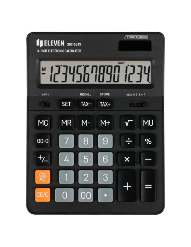 Eleven kalkulator biurowy sdc-554s czarny, zastępuje citizen